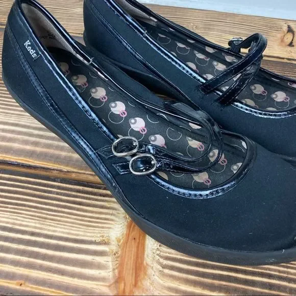 2 for $13 Ked's 8.5 black low wedge flats - Picture 1 of 4